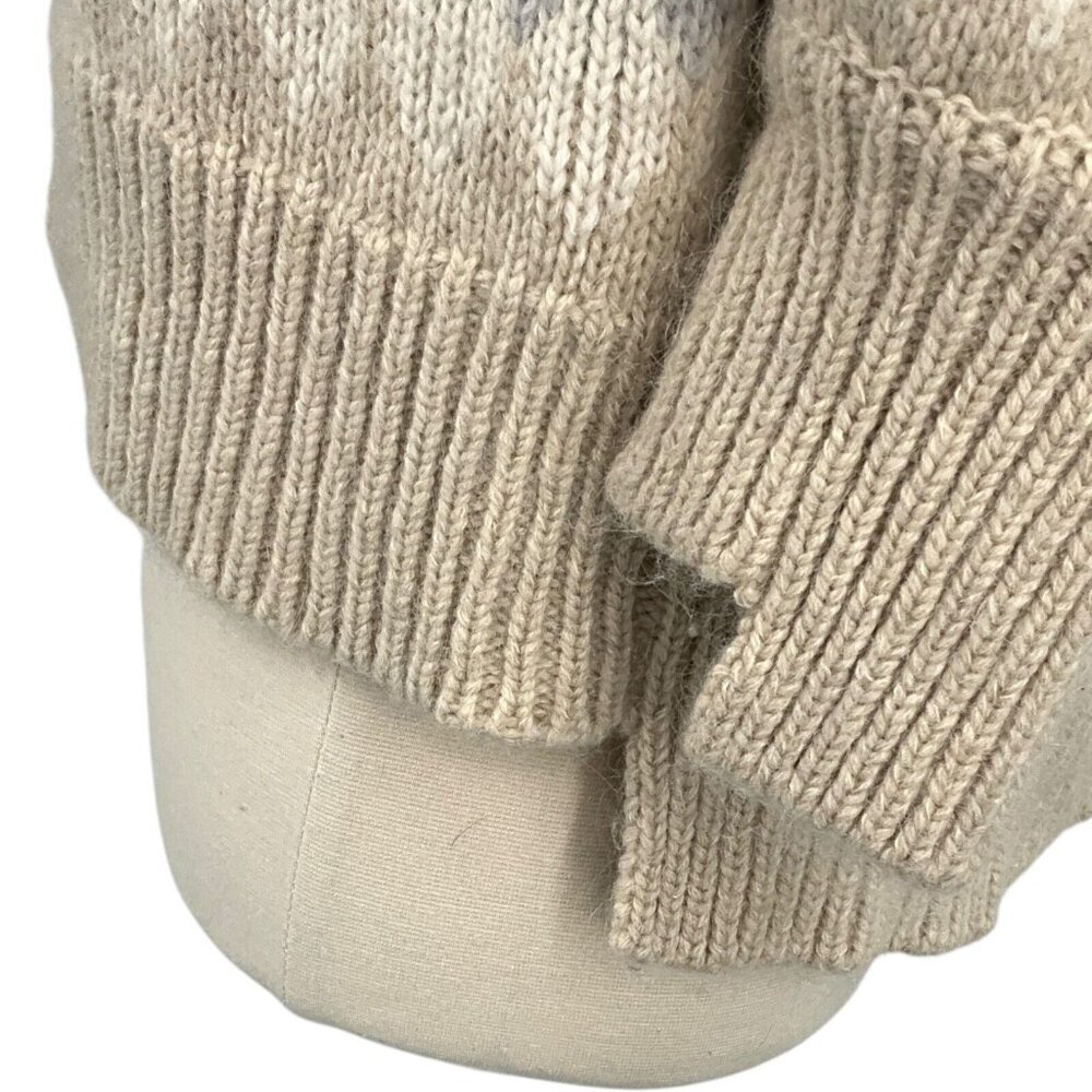 Basin + Range Fair Isle Sweater Size S Balloon Sleeve Wool Mohair Blend Knit - Picture 3 of 9